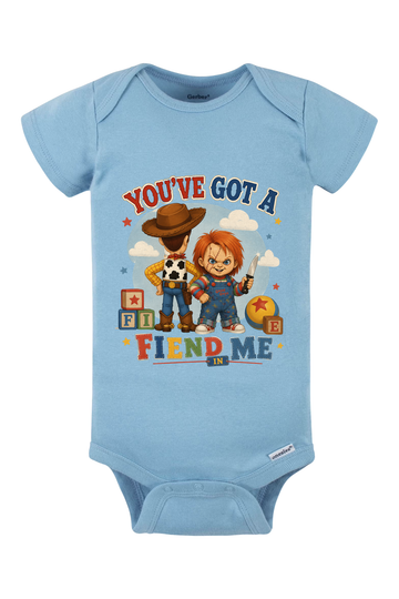 You've Got A Fiend In Me Storybook Onesie - light blue
