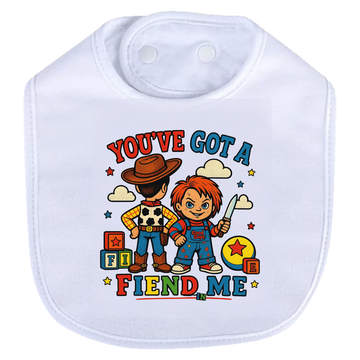 You've Got A Fiend In Me Bib - white