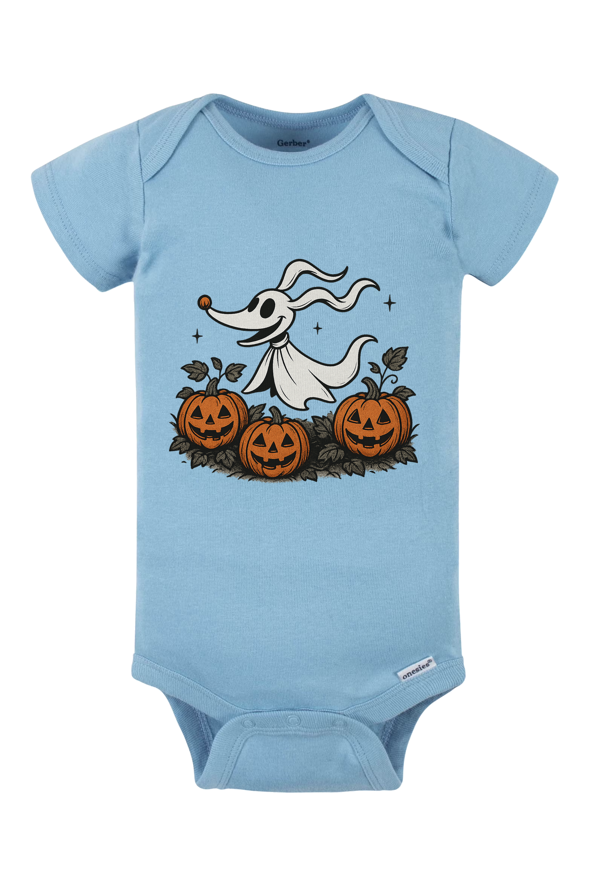 Zero Pumpkins Onesie - light blue