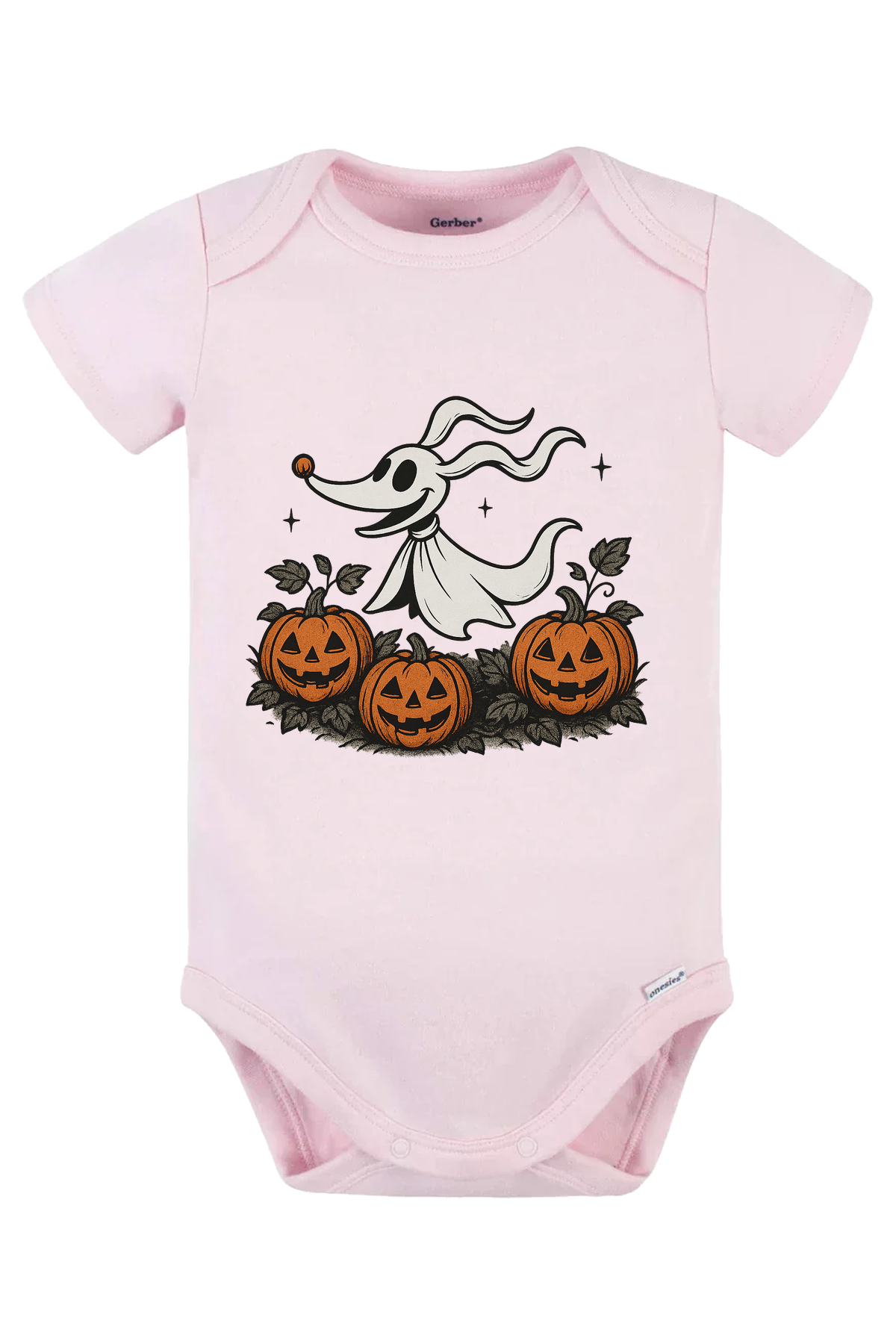 Zero Pumpkins Onesie - pink