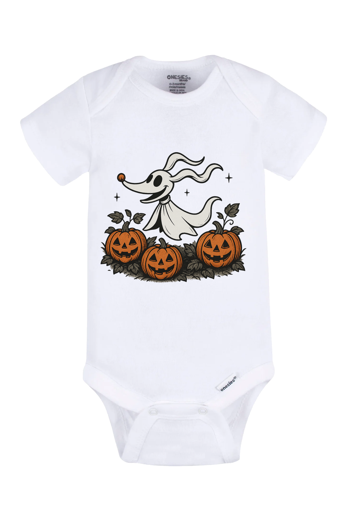 Zero Pumpkins Onesie - white
