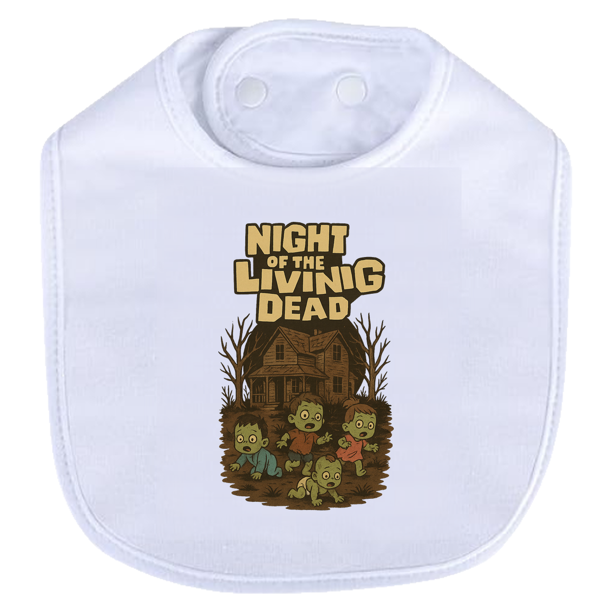 Zombie Babies Bib - white